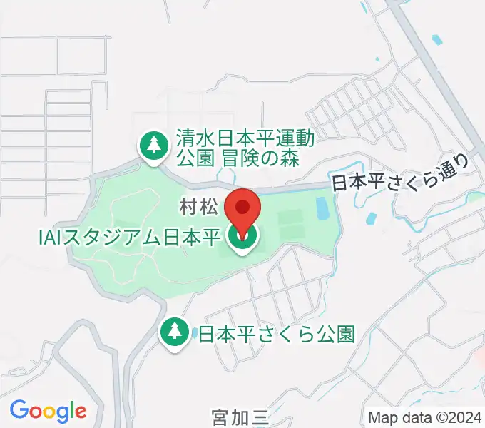 IAIスタジアム日本平の地図