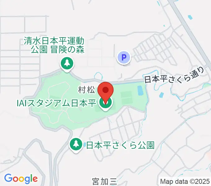 IAIスタジアム日本平の地図