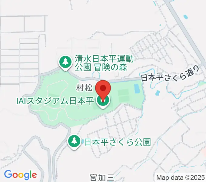 IAIスタジアム日本平の地図