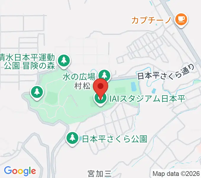 IAIスタジアム日本平の地図