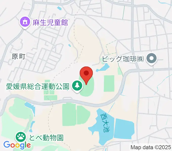 ニンジニアスタジアムの地図