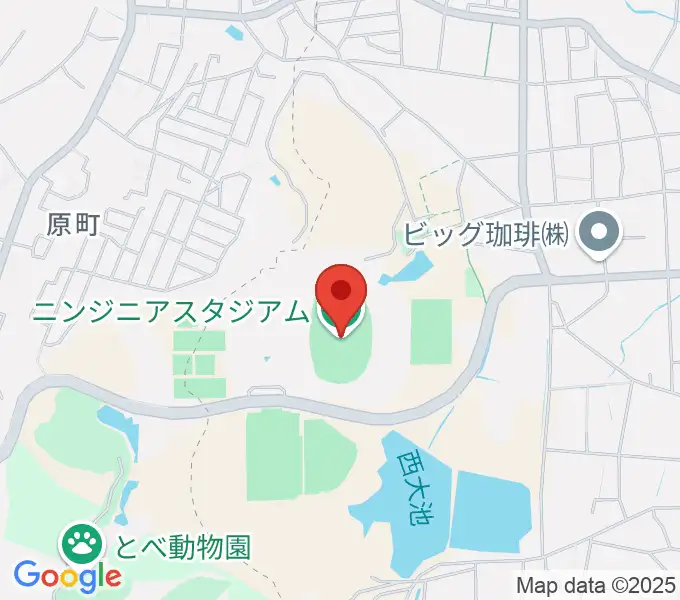 ニンジニアスタジアムの地図