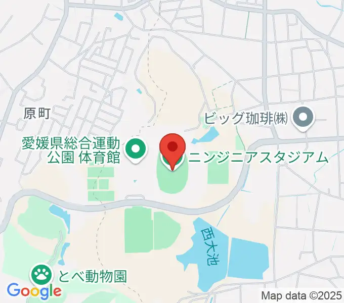 ニンジニアスタジアムの地図