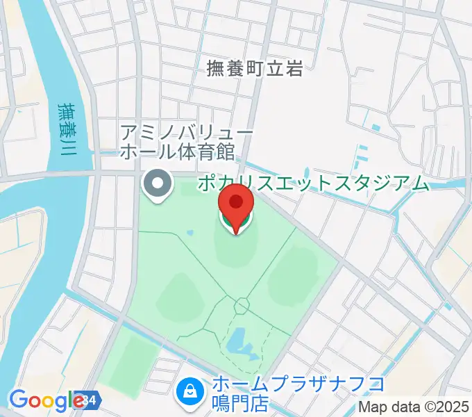 ポカリスエットスタジアムの地図