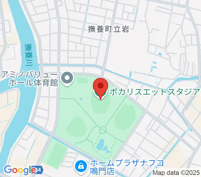 ポカリスエットスタジアムの地図