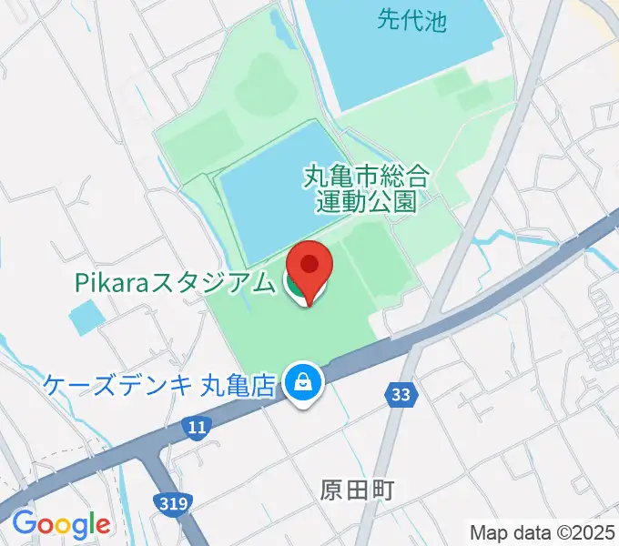 香川県立丸亀競技場の地図