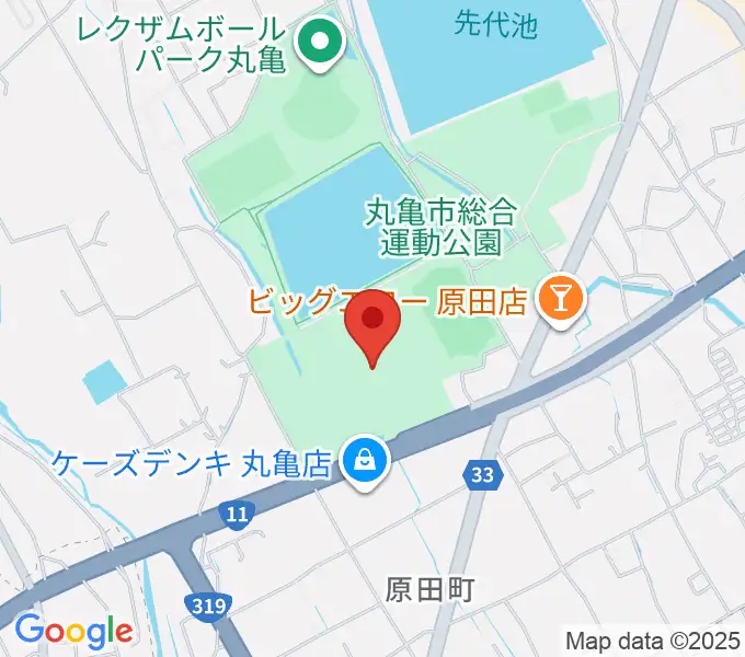 四国化成MEGLIOスタジアムの地図