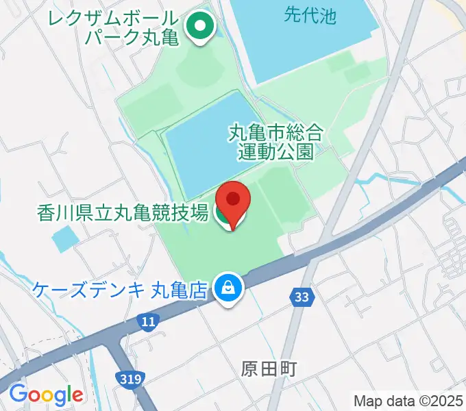 四国化成MEGLIOスタジアムの地図