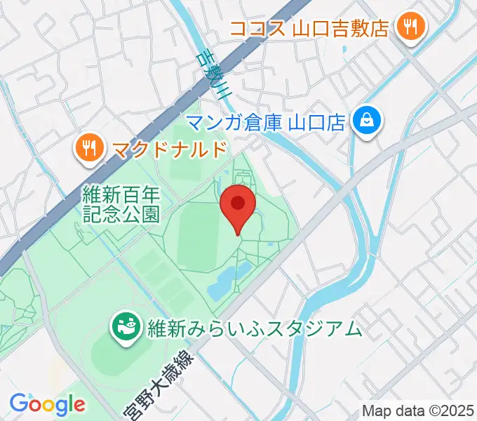 維新百年記念公園野外音楽堂 ビッグシェルの地図