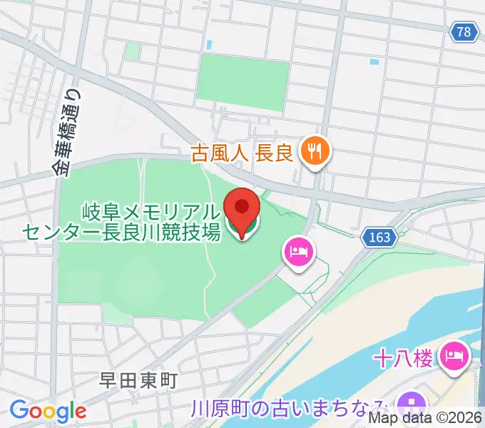 ヒマラヤスタジアム岐阜の地図