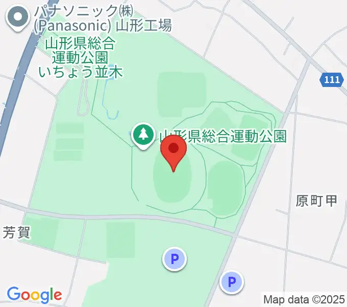 NDソフトスタジアム山形の地図
