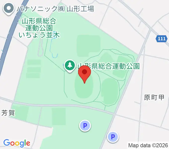 NDソフトスタジアム山形の地図