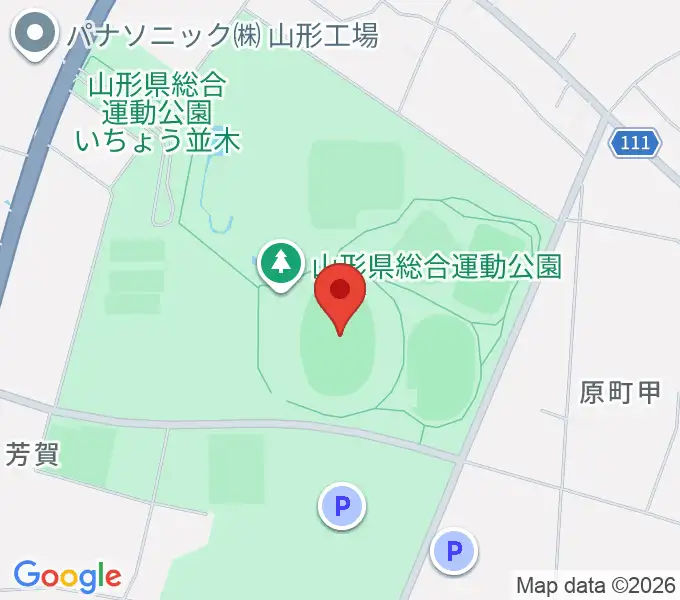 NDソフトスタジアム山形の地図