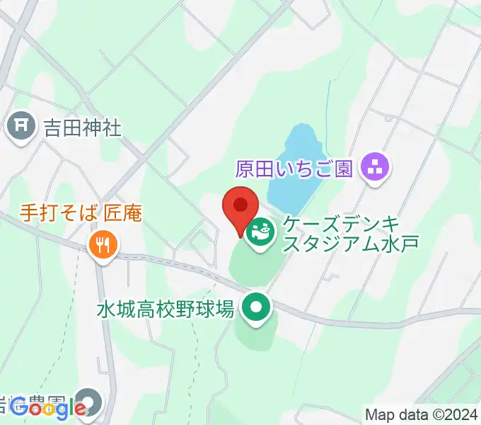 ケーズデンキスタジアム水戸の地図