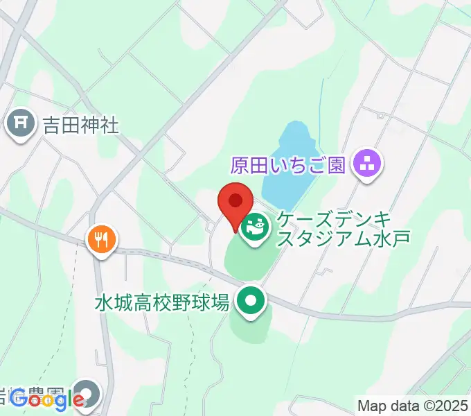 ケーズデンキスタジアム水戸の地図