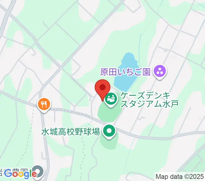ケーズデンキスタジアム水戸の地図