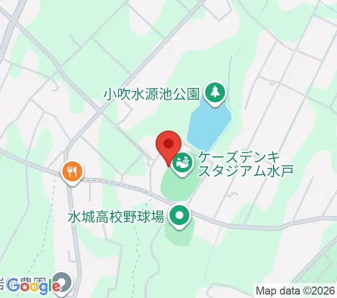 ケーズデンキスタジアム水戸の地図