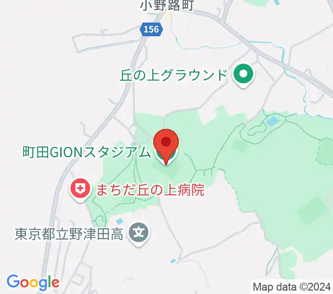 町田GIONスタジアムの地図