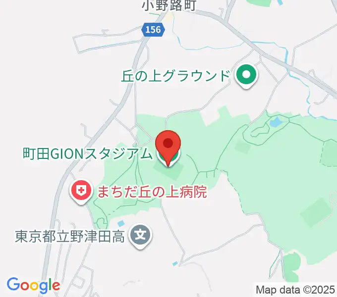 町田GIONスタジアムの地図
