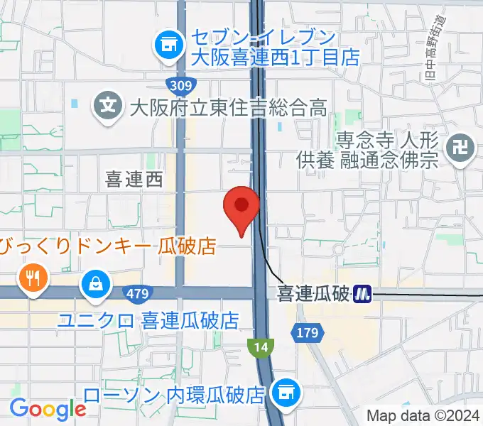 クレオ大阪南の地図