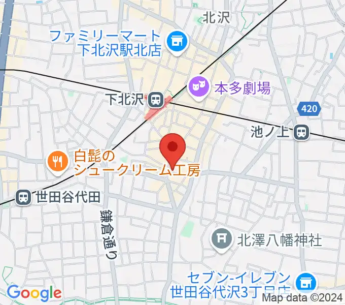 下北沢ラプソディーの地図