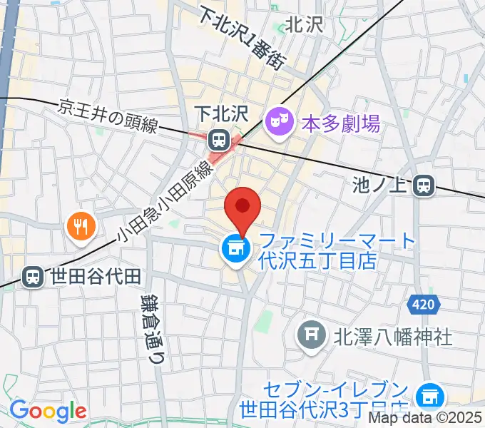 下北沢ラプソディーの地図