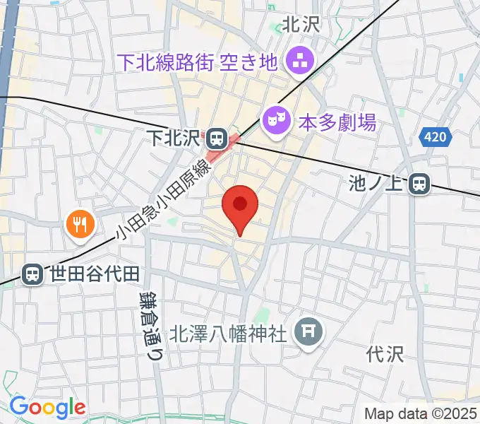 下北沢ラプソディーの地図