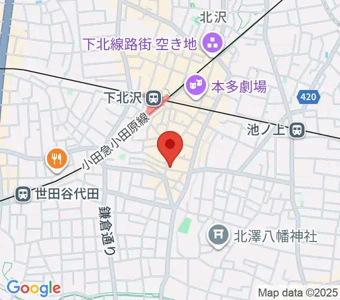 下北沢ラプソディーの地図