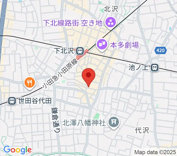下北沢ラプソディーの地図