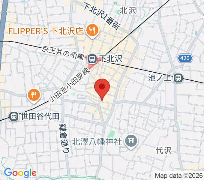 下北沢ラプソディーの地図
