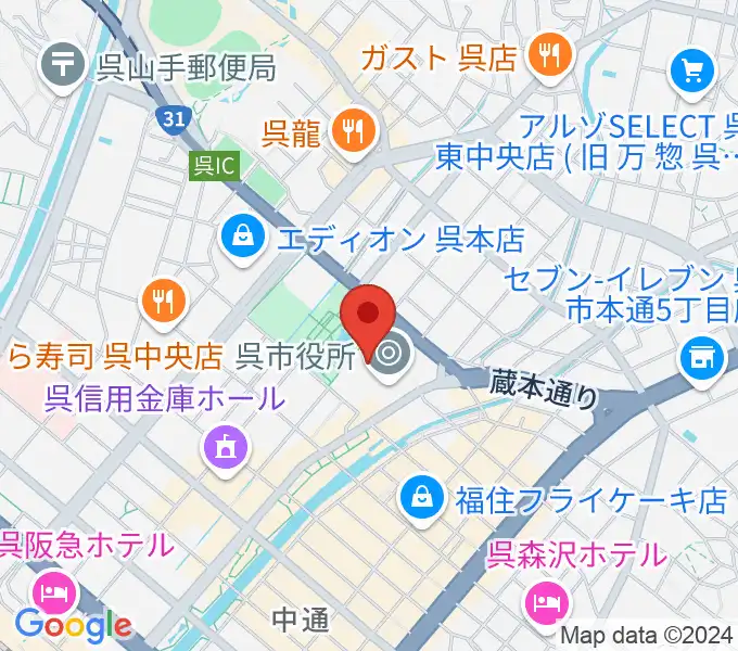 新日本造機ホールの地図