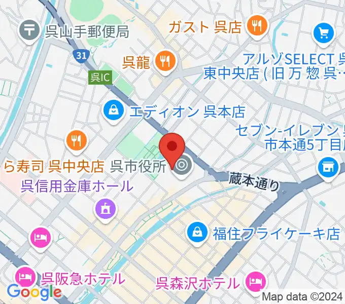 新日本造機ホールの地図