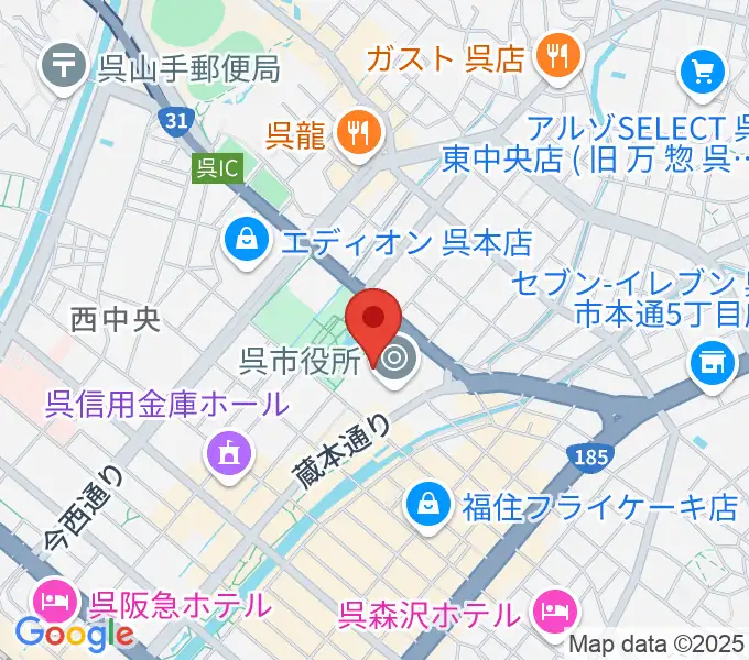 新日本造機ホールの地図
