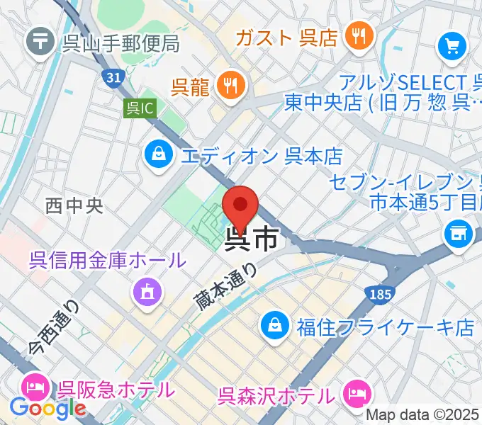 新日本造機ホールの地図