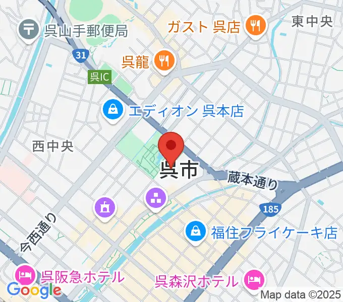 新日本造機ホールの地図