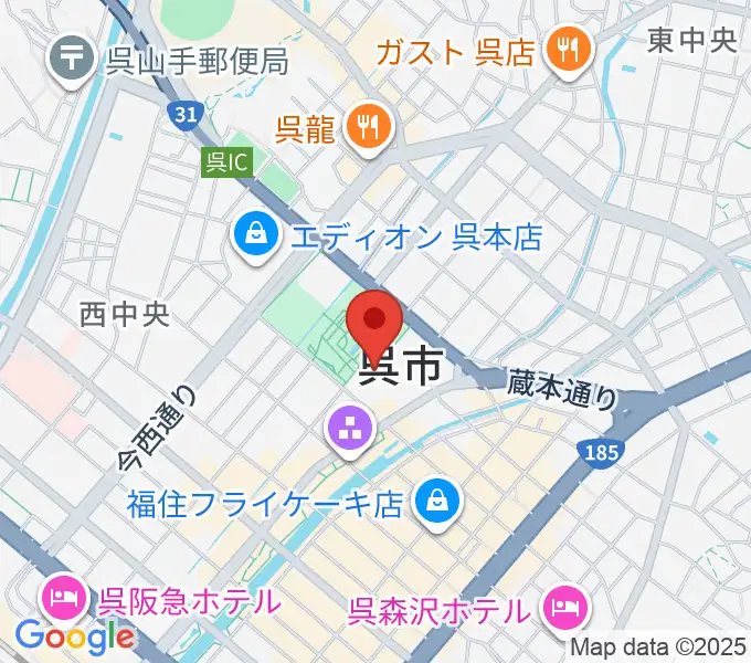 新日本造機ホールの地図
