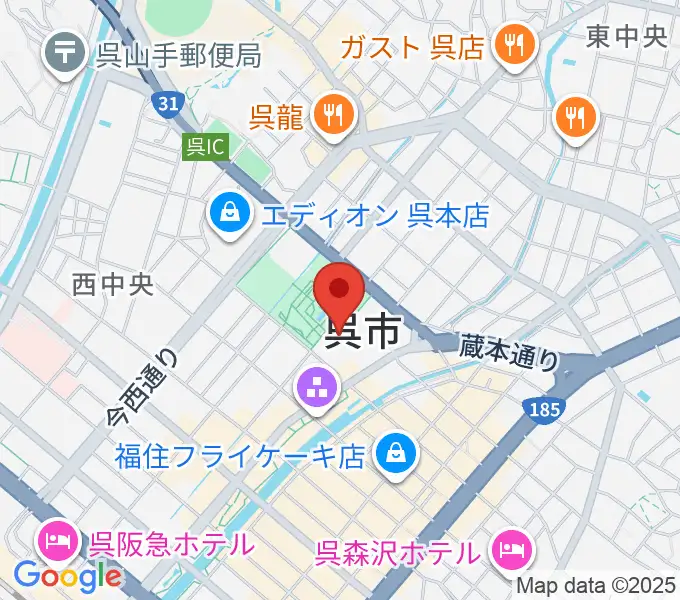 新日本造機ホールの地図