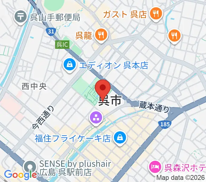 新日本造機ホールの地図