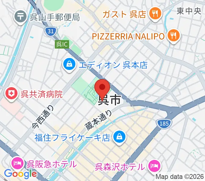 新日本造機ホールの地図