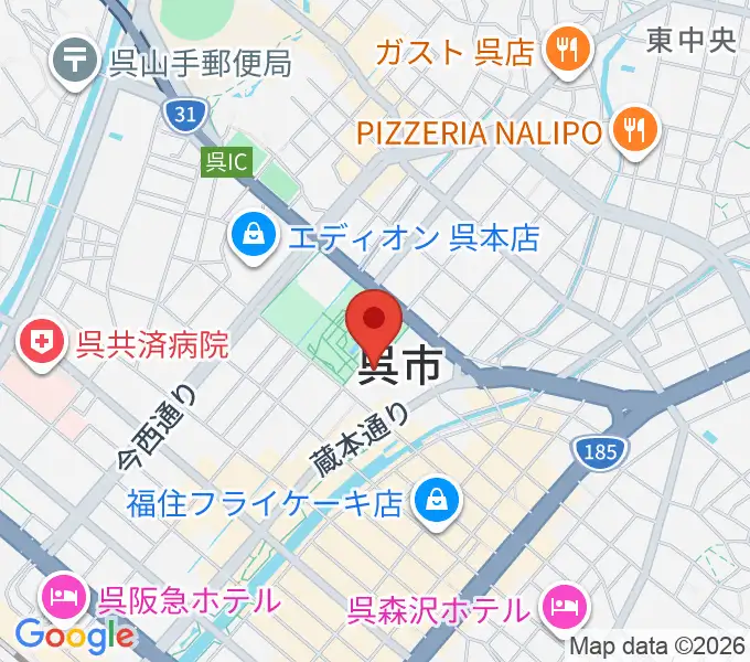 新日本造機ホールの地図