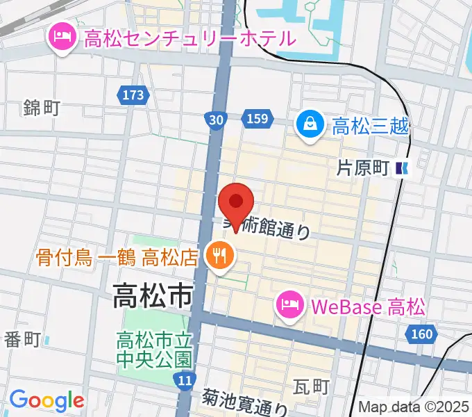 高松市美術館の地図