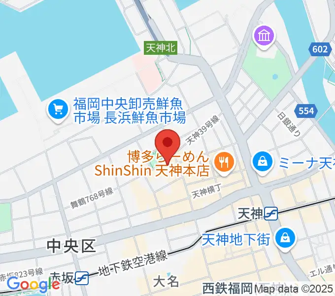 福岡DRUM Be-1の地図