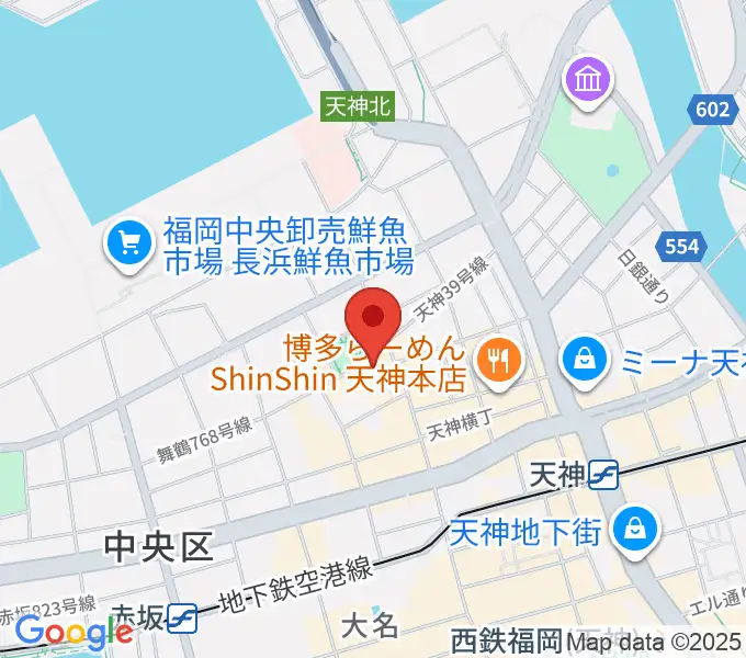 福岡DRUM Be-1の地図