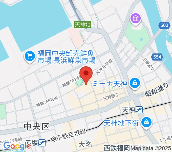 福岡DRUM Be-1の地図