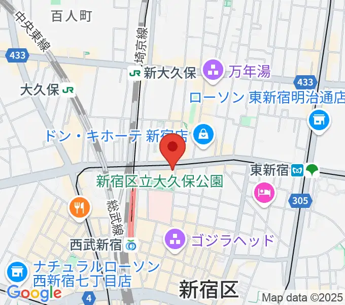 新宿SAMURAIの地図