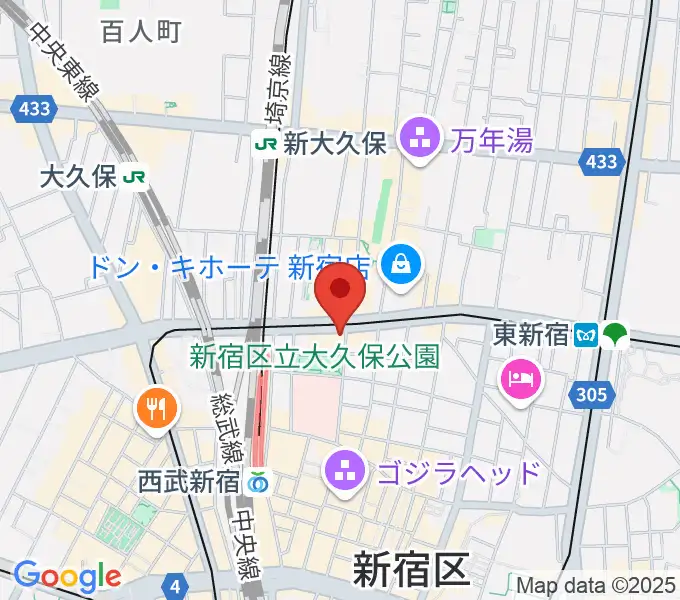 新宿SAMURAIの地図