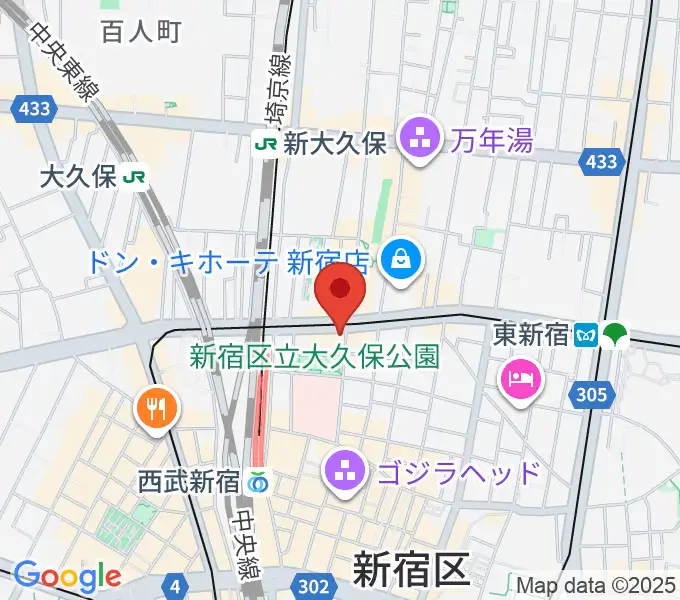 新宿SAMURAIの地図