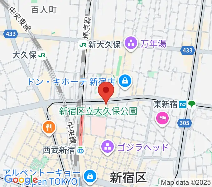 新宿SAMURAIの地図