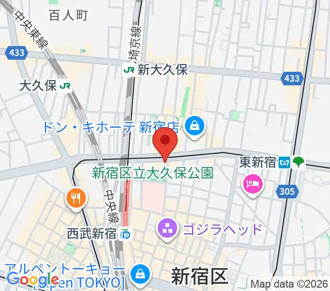 新宿SAMURAIの地図