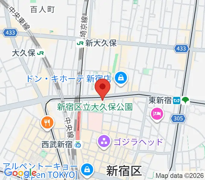 新宿SAMURAIの地図